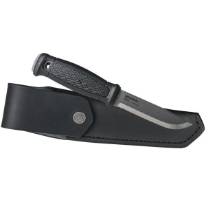 Cutit Full-Tang Morakniv Garberg INOX, Teaca piele si maner Polimer negru, pentru Bushcraft si Outdoor - Img 12