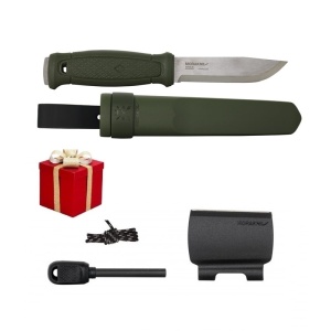 Cutit Garberg Green INOX, cu teaca de polimer si Kit Supravietuire, Morakniv