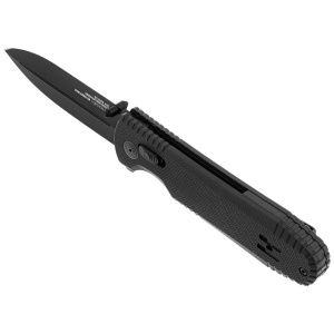 Cutit pliabil SOG Pentagon XR Blackout 12-61-01-57, lama Spear Point CTS XHP Black TiNi, XR Lock, Flipper, maner G10 Black, EDC Tactical