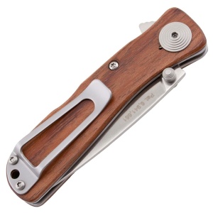 Cutit pliabil SOG Twitch II Wood TWI17-CP, lama Drop Point AUS-8 Satin, deschidere asistata S.A.T., Lockback, maner din lemn Rosewood, EDC Premium - Img 19