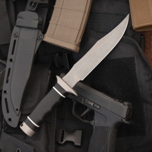 Cutit SCutit tactic SOG Tech Bowie Stonewash, otel SK-5, lama 165 mm - Img 9