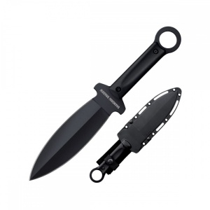 Cutit tactic Cold Steel Shanghai Shadow CS-80PSSK cu lama din otel carbon 1055 si teaca Secure-Ex