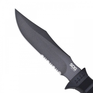 Cutit tactic SOG SEAL Pup Black, otel AUS-8, lama partial zimtata 120 mm - Img 24