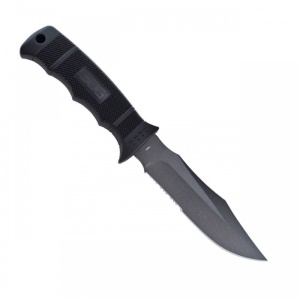 Cutit tactic SOG SEAL Pup Black, otel AUS-8, lama partial zimtata 120 mm - Img 7