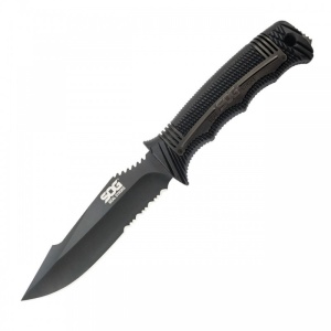 Cutit tactic SOG SEAL Strike Black TiNi, otel AUS-8, lama partial zimtata 125 mm - Img 7