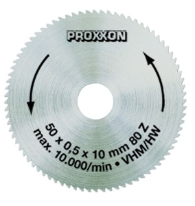 Disc debitor din carbid, 50mm, 80 dinti, Proxxon 28011
