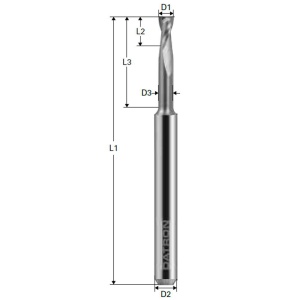Freza cu 2 caneluri, pentru adancime, Datron 0078808, 8.0x8.0mm - Img 3