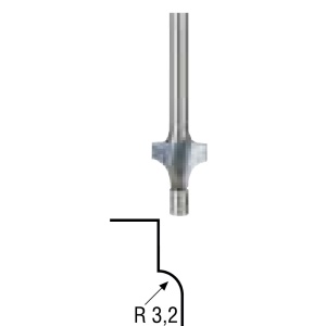 Freza cu radius concav R3,2mm, Proxxon 29036 - Img 6