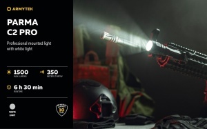 Lanterna tactica Armytek Parma C2 Pro 1500 lm cu montura Picatinny/Weaver si intrerupator la distanta - Img 10