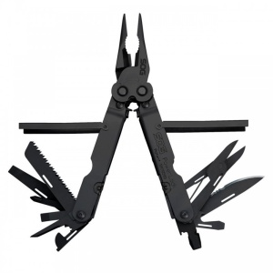 Multitool SOG PowerLock EOD Black Oxide cu husa din nylon, 17 functii, Compound Leverage