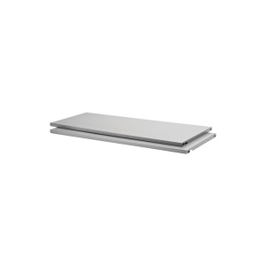 Polite metalice raft Dolle Steelboards 800x300 mm, argintii, 2 bucati - Img 2