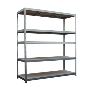 Raft metalic pentru depozitare 180 x 120 x 40 cm, 5 polite, 220 kg/polita, gri