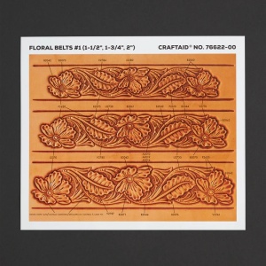 Sablon pielarie "Floral 2" pentru curele - Tandy Leather SUA
