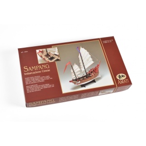 Sampang, Vas de pescuit si transport chinezesc, Navomodel Amati, Scara 1:60, Lungime 34cm - Img 5