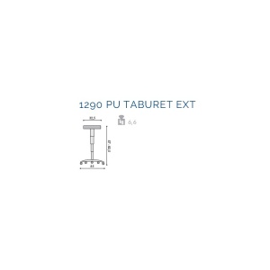 Scaun profesional 1290 Pu Taburet EXT - Img 3