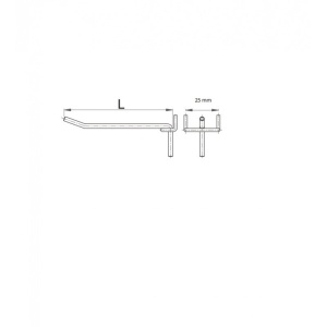 Set 12 carlige metalice pentru panou profesional de scule 60 mm , 80 mm, Unior - Img 3