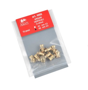 Set 2 cabestane verticale din alama, 6.5mm, Amati - Img 2