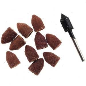 Set ax si tamburi conici, din corindon, 9x13mm, GR80 si GR150 , Proxxon 28987 - Img 4