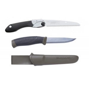 Set Cuțit Companion, Heavy Duty MG Si Fierastrau pliabil bushcraft, camping Silky Pocketboy 170mm cu 10dinti, 30mm - Img 2