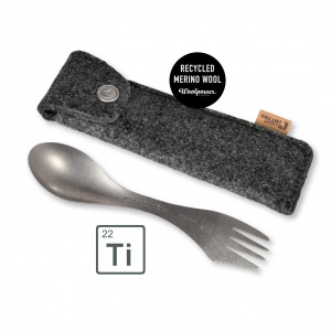 Set spork din titan si teaca Spork Kit Titanium, LIGHT MY FIRE