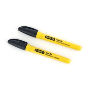 Stanley 0-47-316, set doua markere negre, cu varf subtire, blister - Img 2