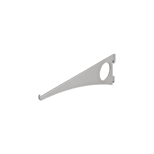 Suport simplu raft pe sina Dolle Half Pipe 250mm, argintiu, pentru rafturi modulare