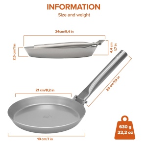 Tigaie pentru foc de tabara Stabilotherm Jagarstekpanna Original S2 21 cm - Img 10