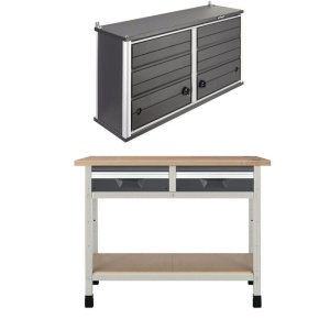 WB 1 Banc de lucru 1130x650x860 mm cu dulap suspendat, Wolfcraft - Img 2