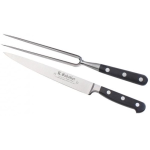 9000TLDFOURCHB Set cutit si furculita baioneta- cutie cadou, lungime 20cm, Sabatier Bellevue - Img 1