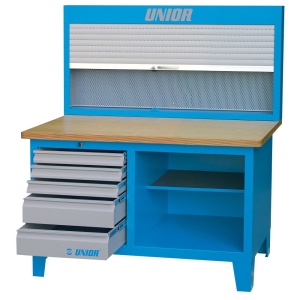 Banc de lucru, cu panou si jaluzea orizontala, Unior 612331, 1500 x 750 x 1665 mm
