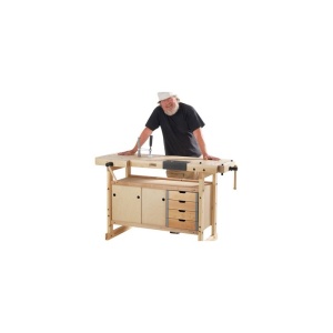 Banc de lucru pentru tamplarie NORDIC 1450 + dulap 0042, Sjobergs - Img 5