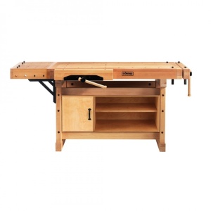 Banc de lucru pentru tamplarie PROFI Elite 1500 + platforma fixare + dulap SM07, Sjobergs - Img 2