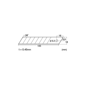 BL-2300 Set 100 lame cutter segmentate de tip L- 18mm, NT Cutter - Img 3
