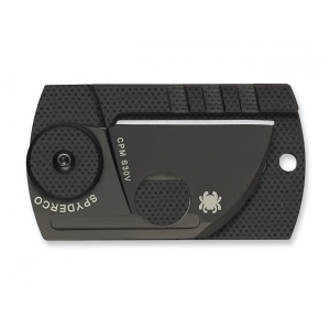 Briceag Dog Tag Folder CF/G-10 Laminate Black, Spyderco - Img 5