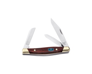Briceag traditional Buck 303 Cadet (0303BKS-B / 0303RWS-B), 3 lame otel 420HC, slipjoint, negru / lemn Rosewood - Img 2