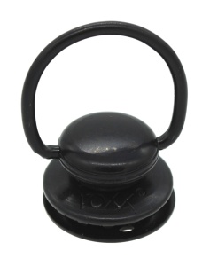 Buton superior cromat negru cu inel pentru sisteme de fixare LOXX