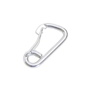 Carabinieră asimetrică cu arc de siguranță Nautic Pro 60x6 mm, inox A4 - Img 2