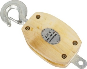 Cârlig cu scripete Mamutec pentru frânghii max. Ø12 mm, rolă metalică - Img 1
