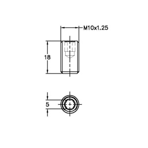 Convertor Ext. M10 x 1.25 NOGA - Img 4
