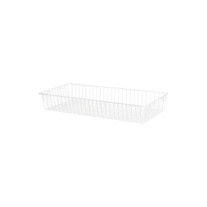 Cos plasa metalica Dolle Gridbasket 800x350x120 mm, alb, pentru rafturi modulare - Img 2