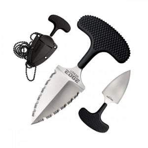 Cutit Cold Steel Urban Edge AUS8A Push Dagger (Plain / 50-50 / Double Serrated) - Img 3