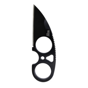 Cutit outdoor SOG Snarl Blackout, otel inoxidabil 9Cr18MoV, lama 58 mm
