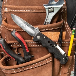 Cutit pliabil SOG Kilowatt EL01-CP, lama AUS-8, stripper cabluri integrat, Liner Lock, cutit electrician EDC - Img 14