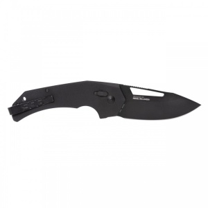 Cutit pliabil SOG Prohen XR Blackout 12-25-01-57, lama Drop Point CRYO D2 Black TiNi, XR Lock, Flipper, Thumb Hole, maner G10 Black, EDC Tactical - Img 3