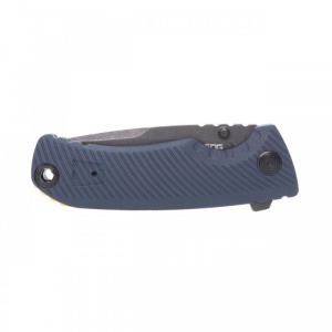 Cutit pliabil SOG Tellus ATK Squid Ink Yellow 11-06-03-43, lama Clip Point CRYO 440C, ATK Lock, maner GRN galben, EDC Outdoor - Img 7