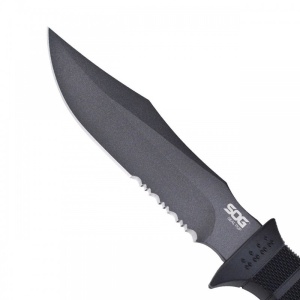 Cutit tactic SOG SEAL Pup Black, otel AUS-8, lama partial zimtata 120 mm - Img 8