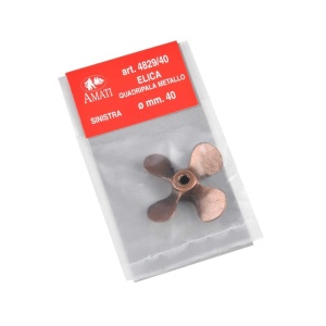 Elice propulsie cu patru pale din metal pt navomodele, 40mm, Amati - Img 2