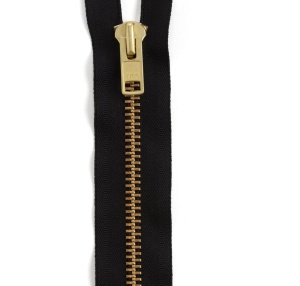 Fermoar YKK pielarie din alama cu banda neagra, Tandy Leather SUA