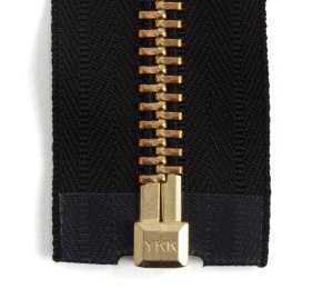 Fermoar YKK pielarie din alama cu banda neagra, Tandy Leather SUA - Img 4