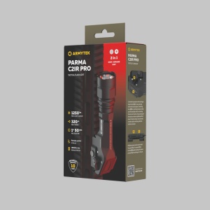 Lanterna tactica Armytek Parma C2IR Pro 1250 lm cu lumina alba si infrarosu IR 940 nm, montura Picatinny/Weaver - Img 5